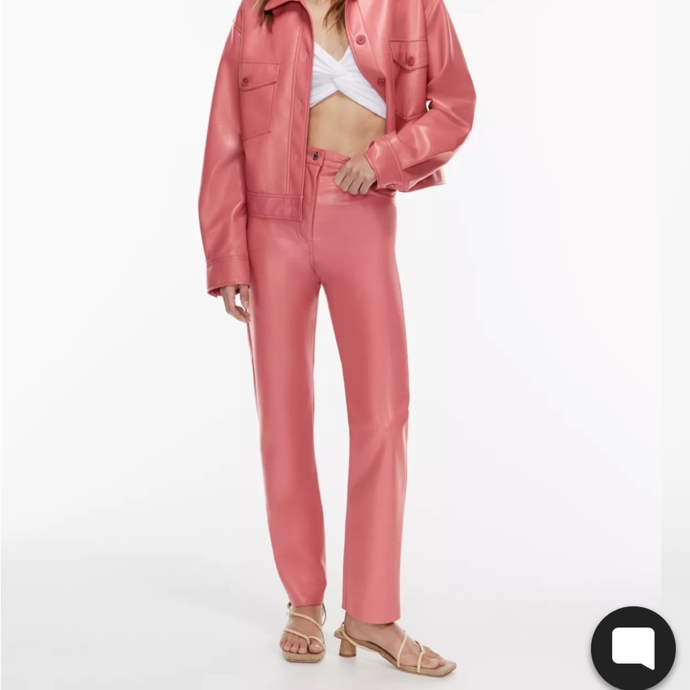 Wilfred melina high rise straight pant in warm sienna red